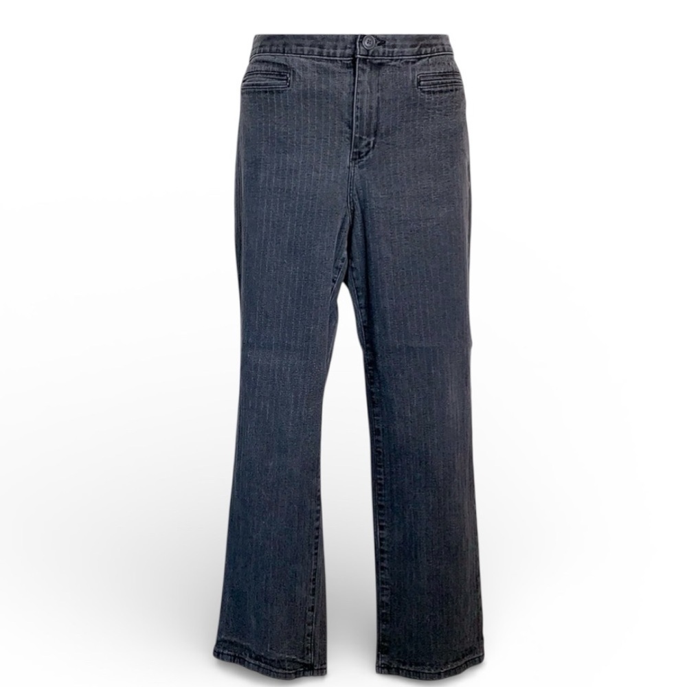 Lauren Jeans Co Ralph Lauren jeans, Women's 14P, grey textured, high rise. EUC
